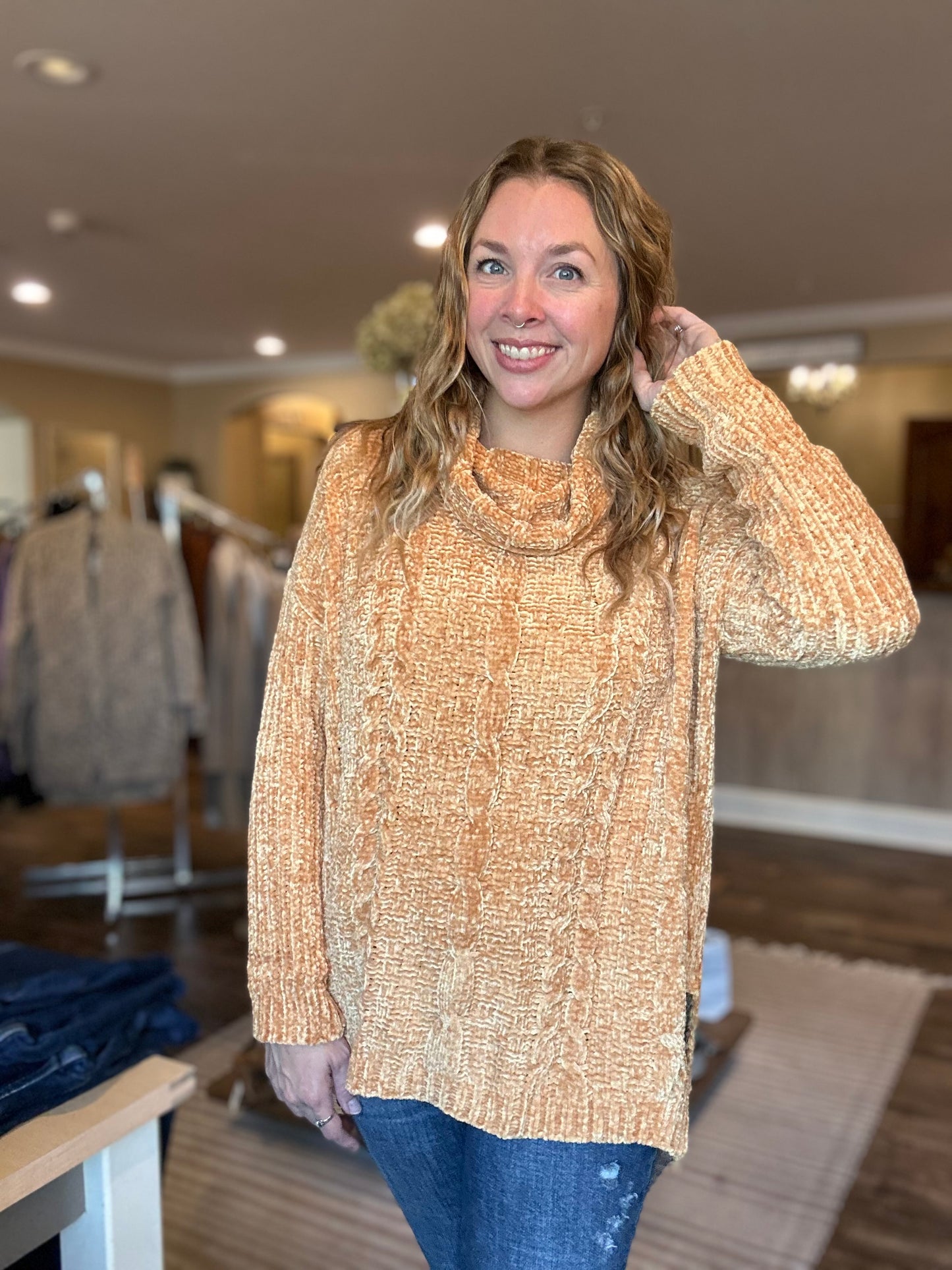 Mustard Caroline Sweater *ALL SALES FINAL*