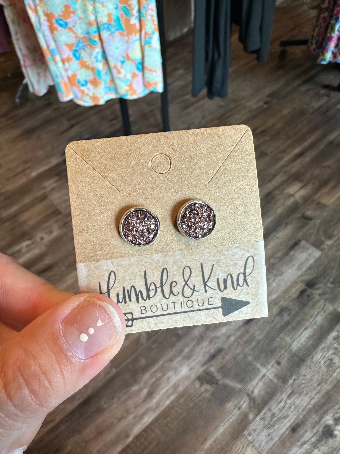 Druzy Studs - Embedded 8mm