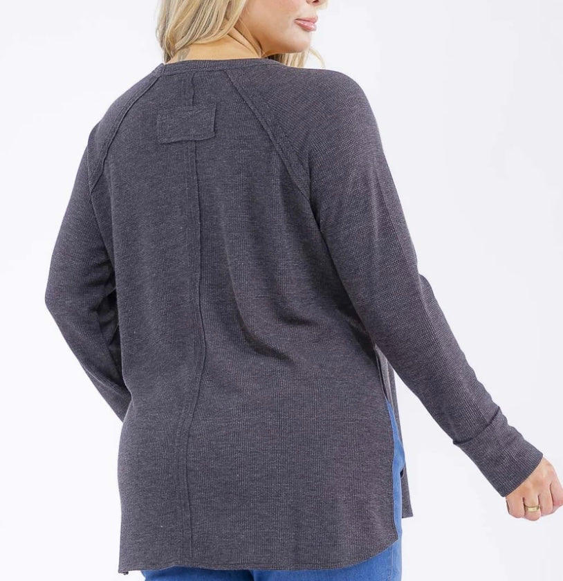 Curvy Grey Everyday Top