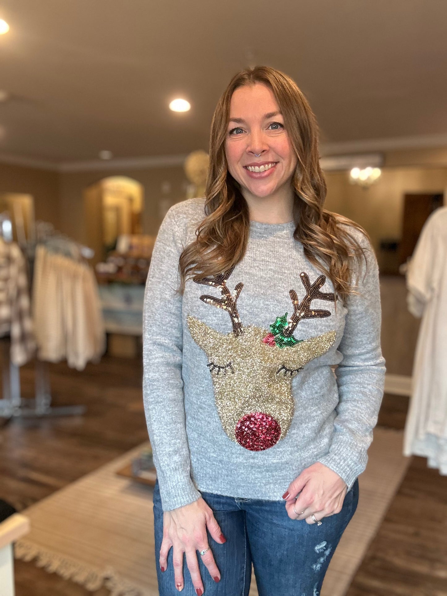 Red Nosed Reindeer Sweater