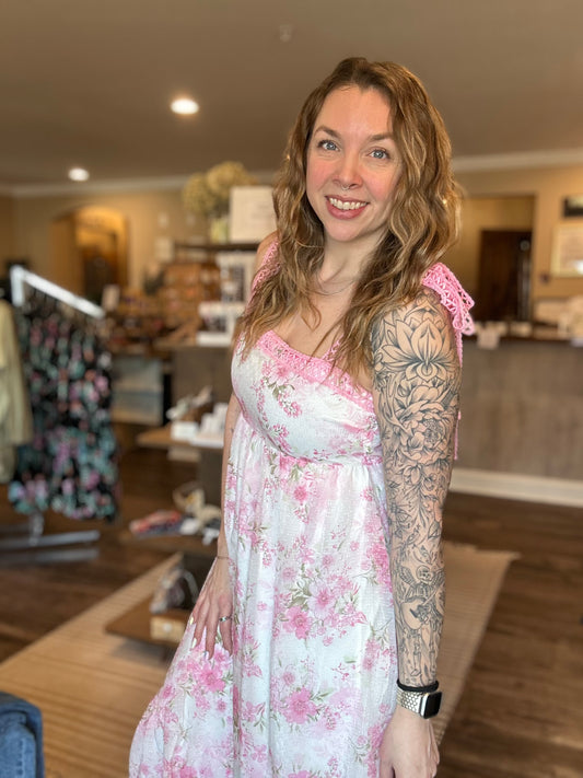 Caroline Dress in Pink