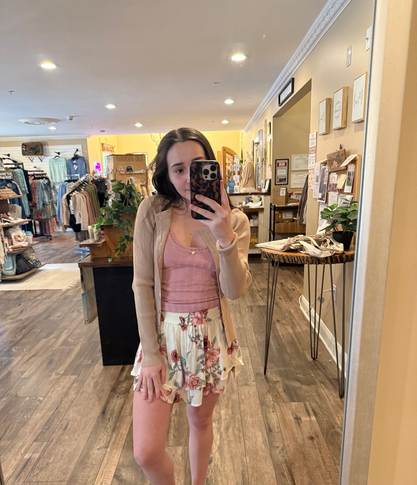 Khaki Snap Down Knit Cardigan *ALL SALES FINAL*