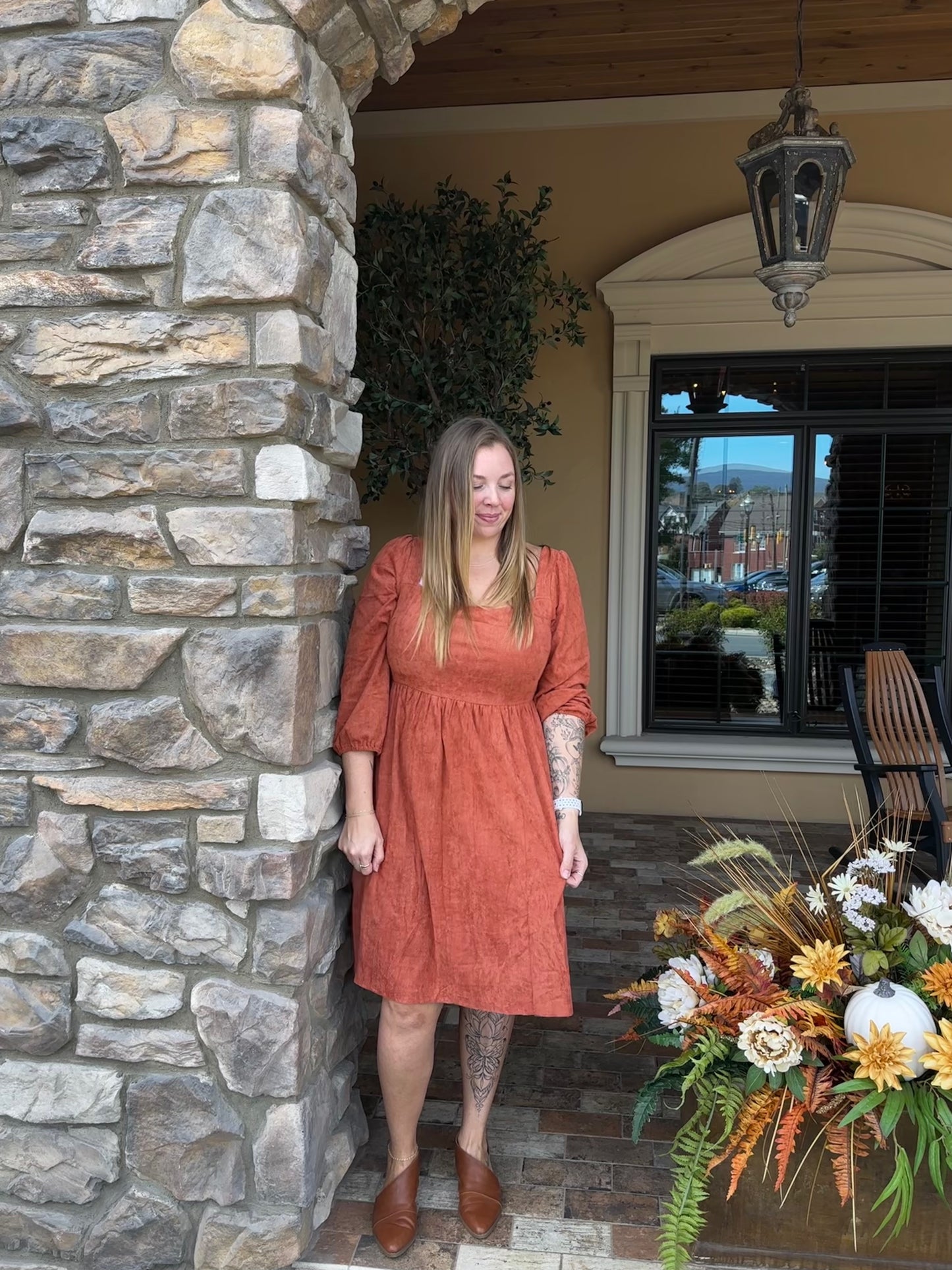 Brown Suede Dress