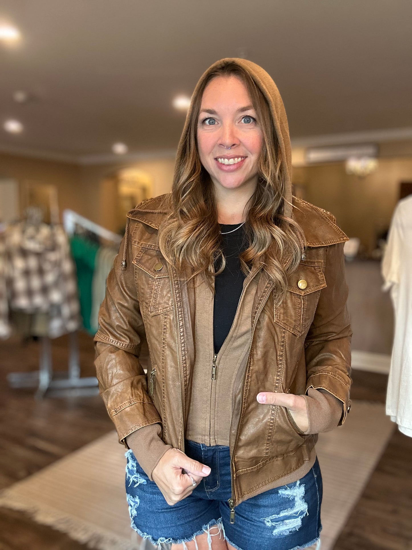 City Walker Camel Zip Jacket