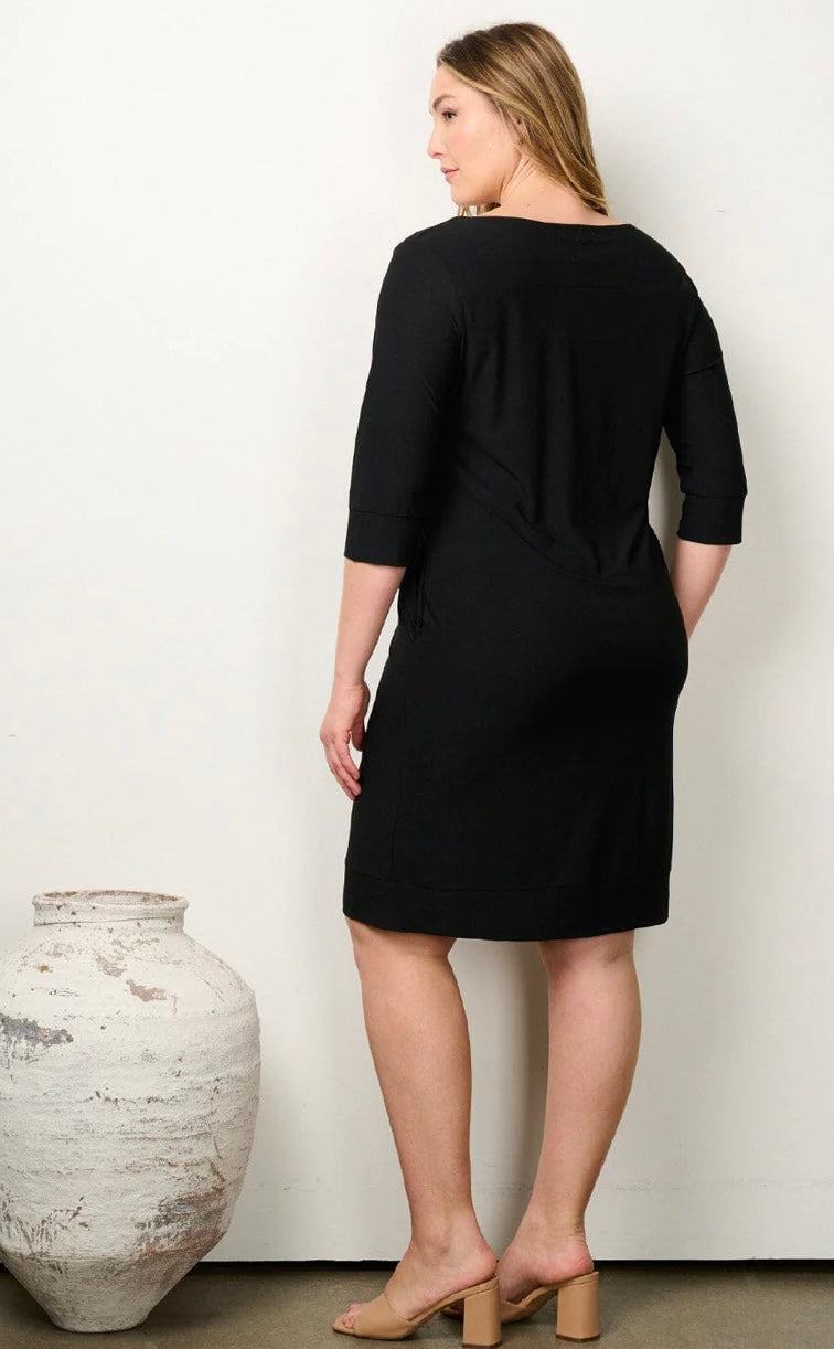 Curvy Black Tunic Dress