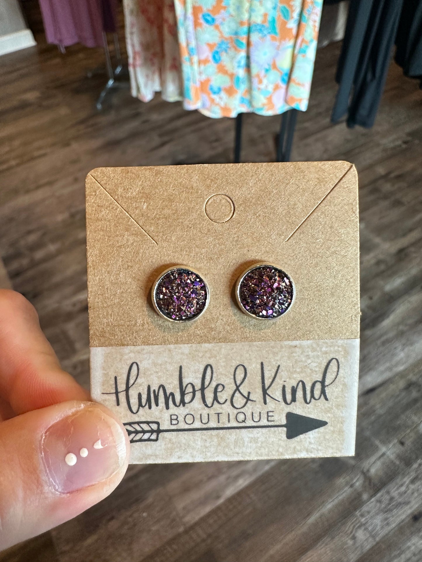 Druzy Studs - Embedded 8mm