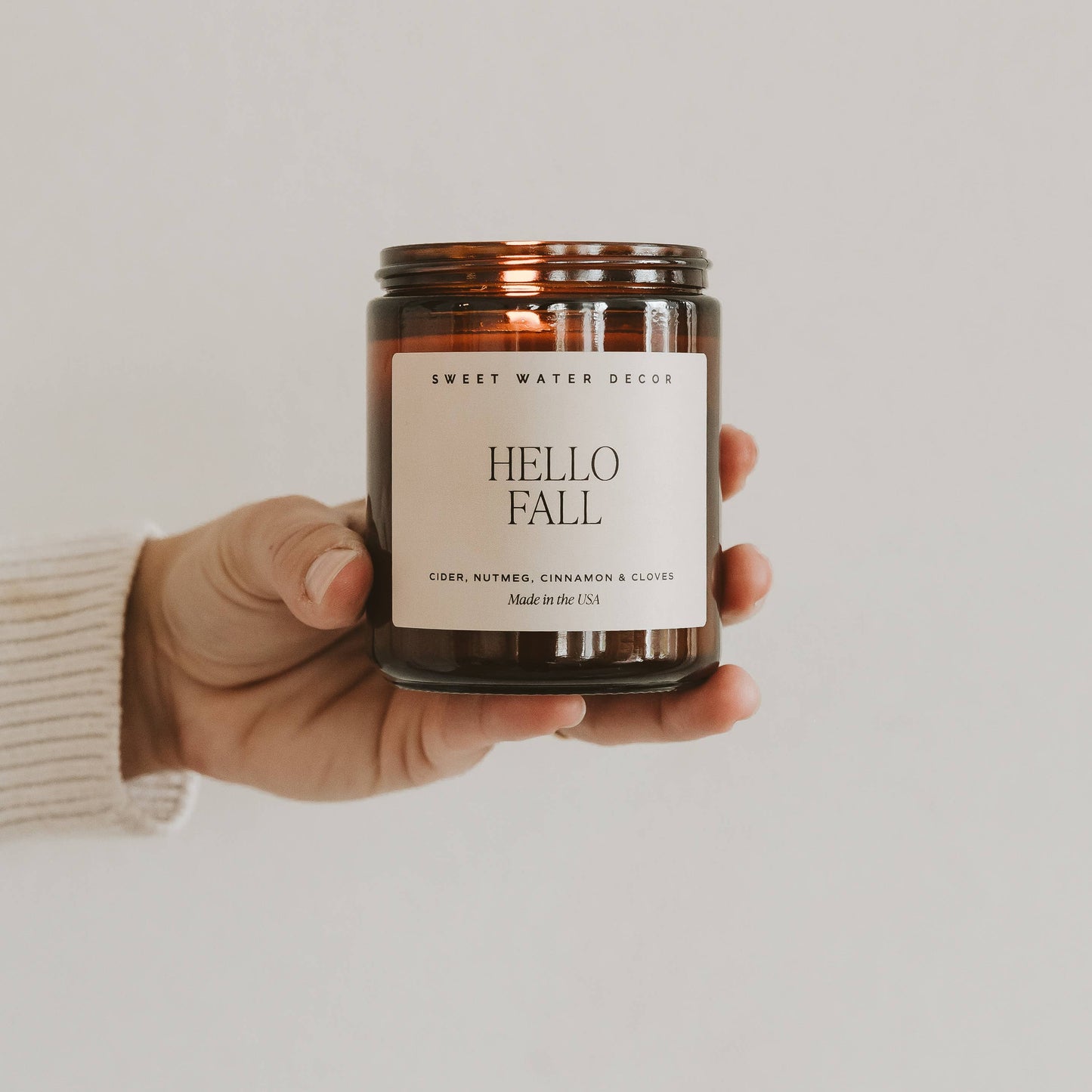 Hello Fall 9 oz Soy Candle - Fall Decor & Gifts