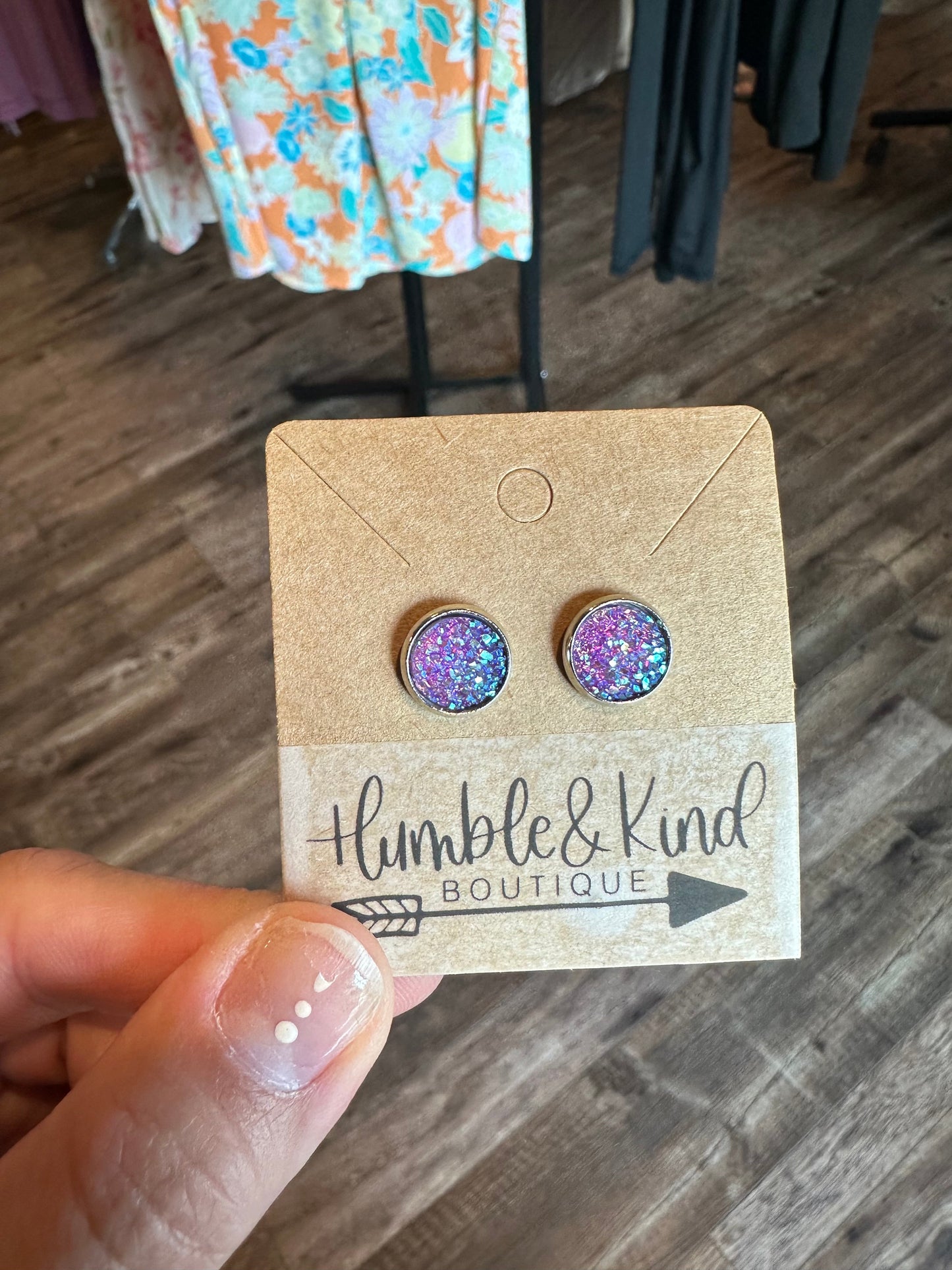 Druzy Studs - Embedded 8mm