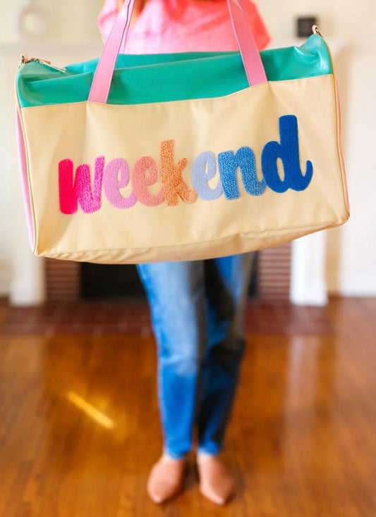 "Weekend" Embroidered Bag