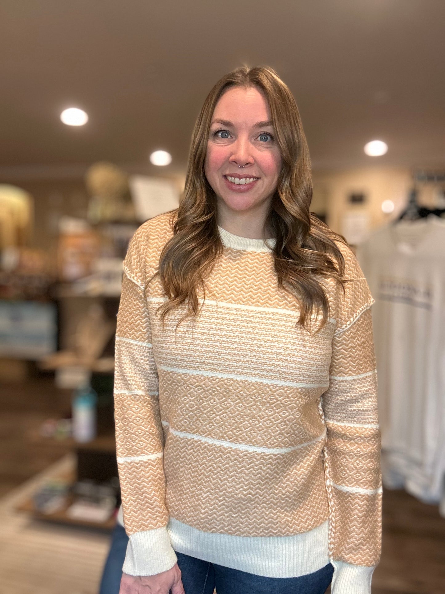 Mustard Colorblock Sweater