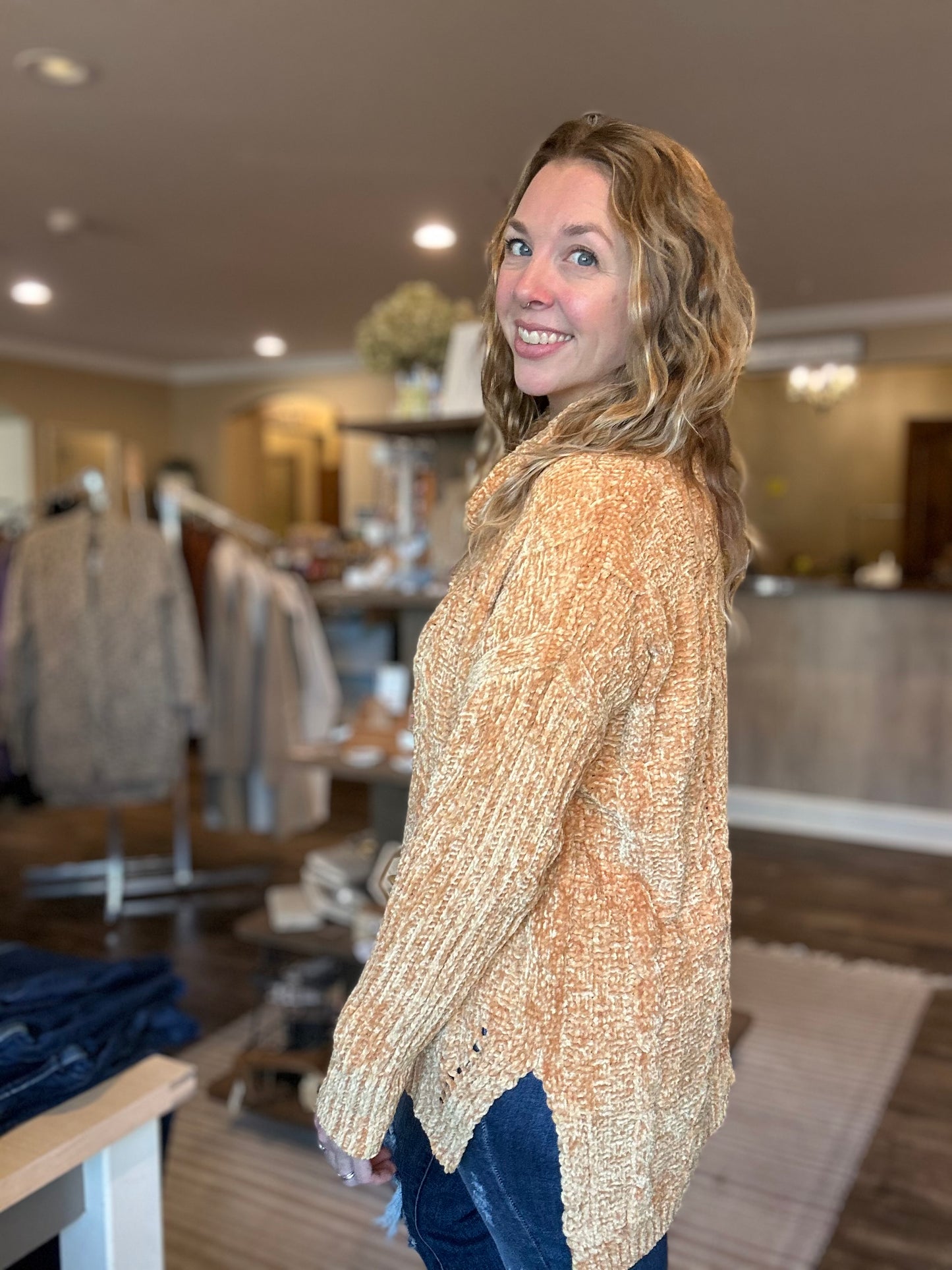 Mustard Caroline Sweater *ALL SALES FINAL*