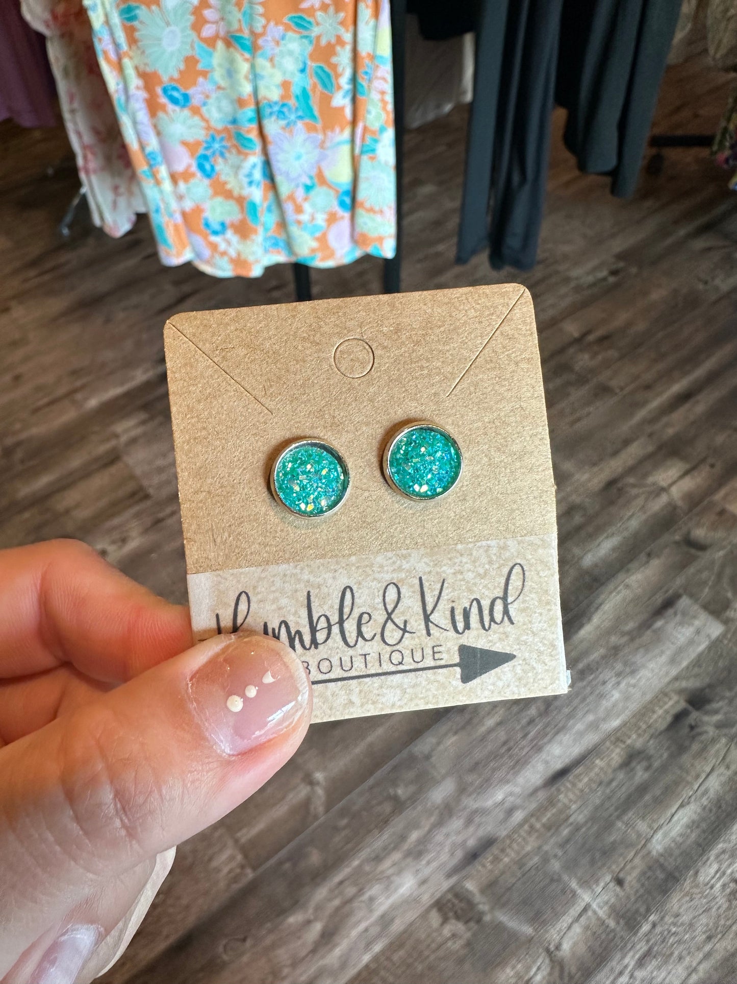 Druzy Studs - Embedded 8mm