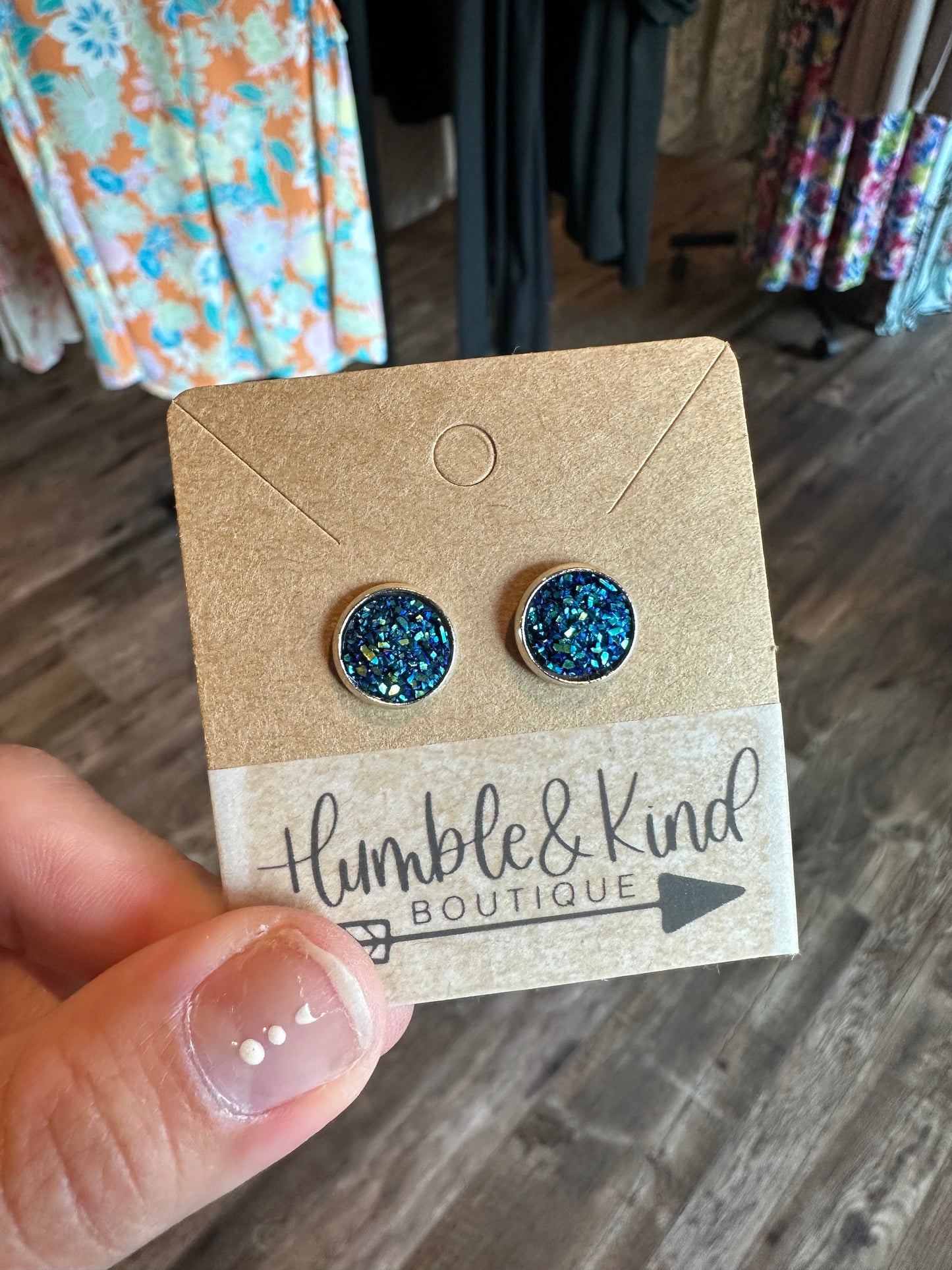 Druzy Studs - Embedded 8mm
