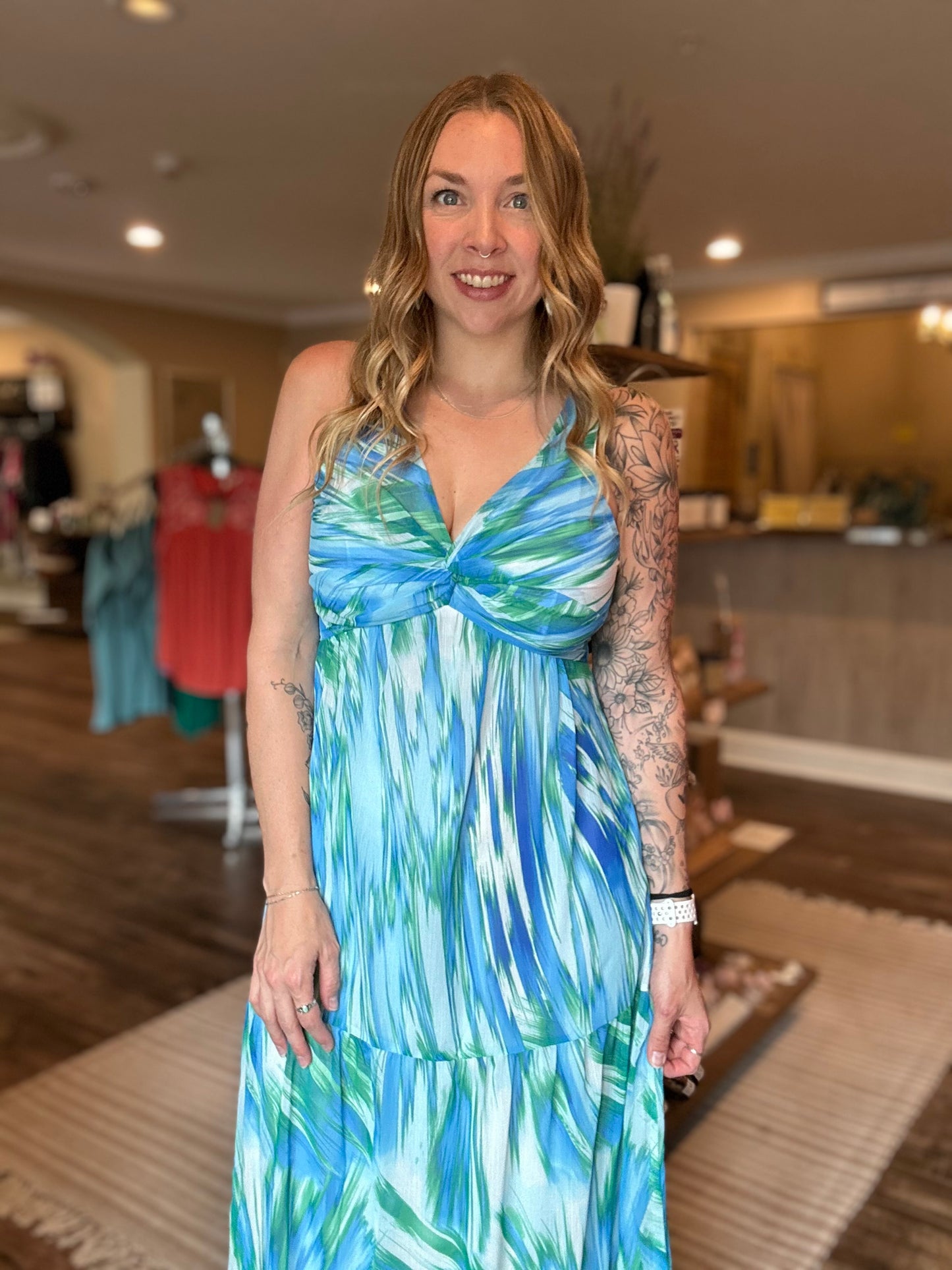 Beach Blues Maxi Dress *ALL SALES FINAL*