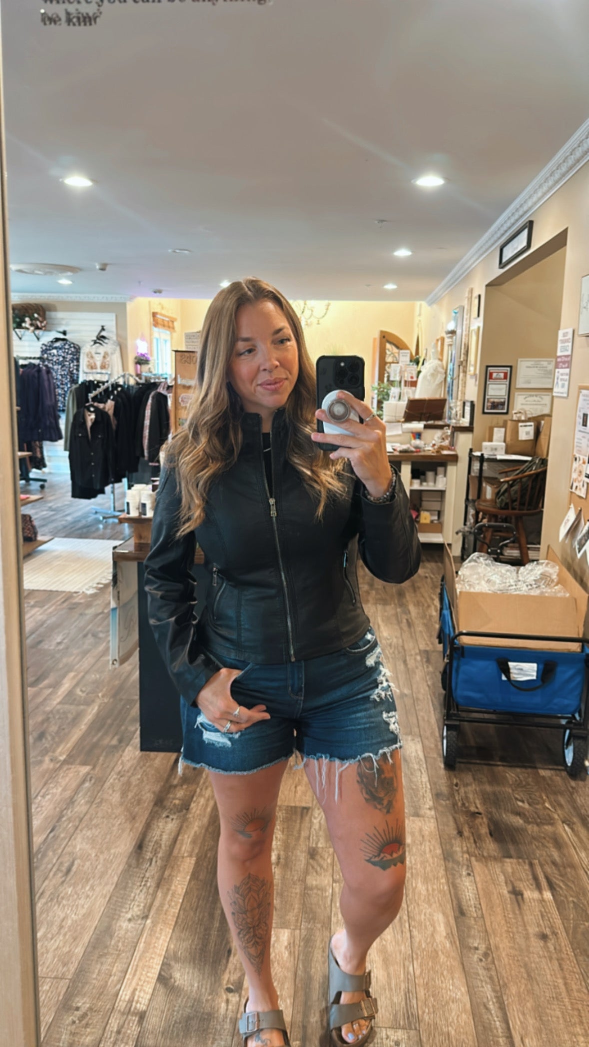 Black Moto Zip Jacket