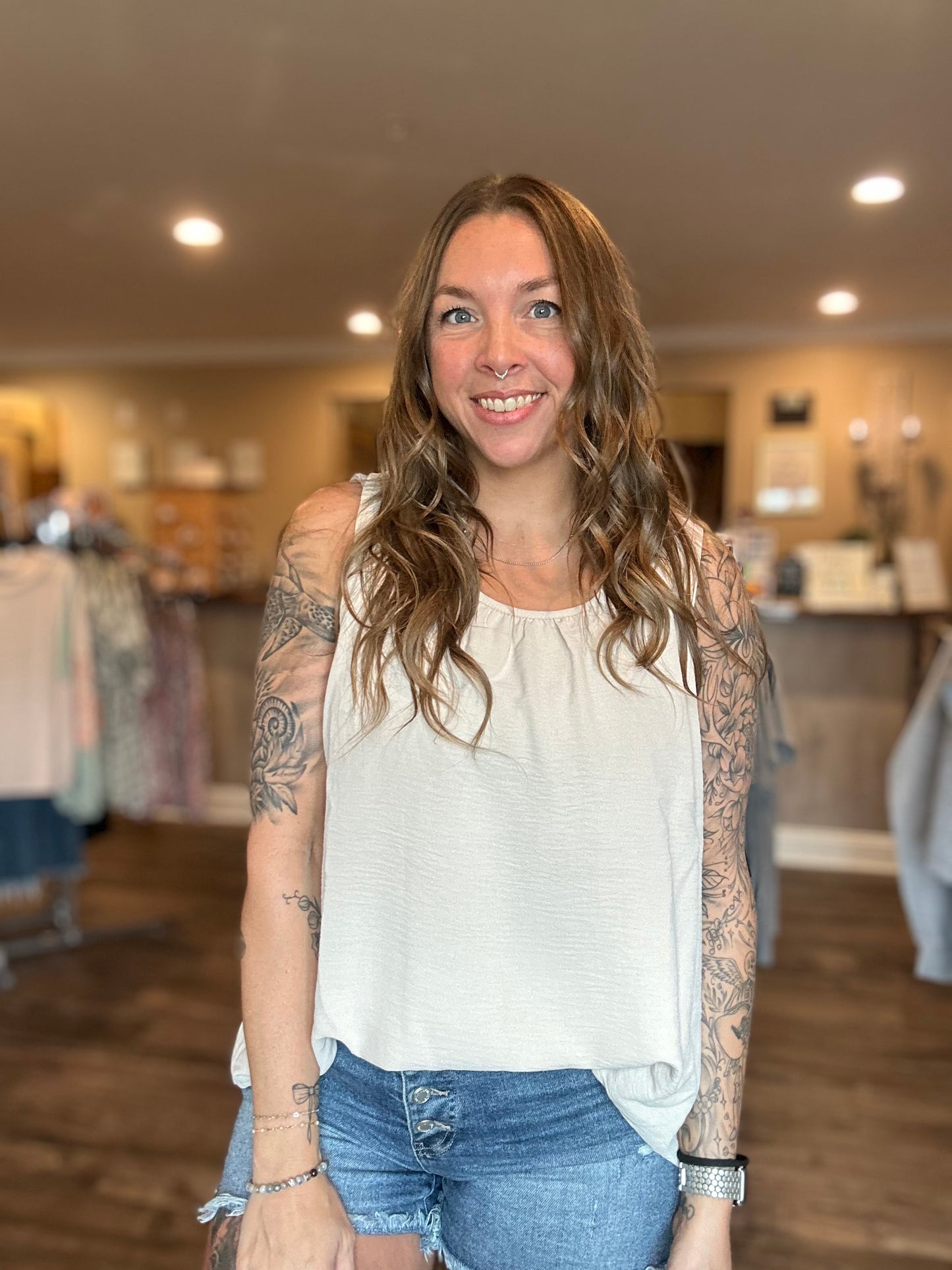 Neutral Scoop Neck Tank