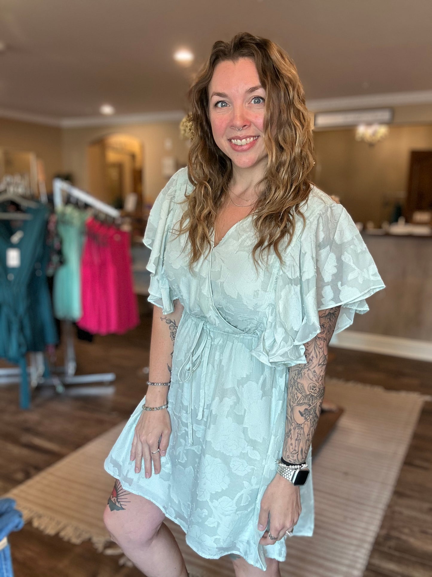 Callie mint dress *ALL SALES FINAL*