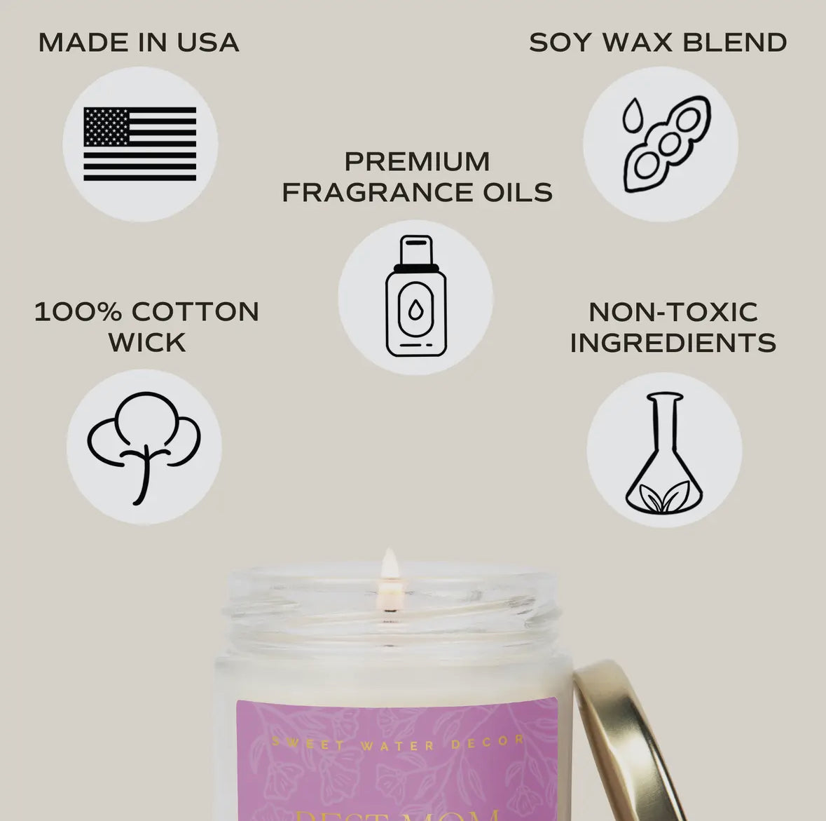 Soy Candles Best Mom Ever