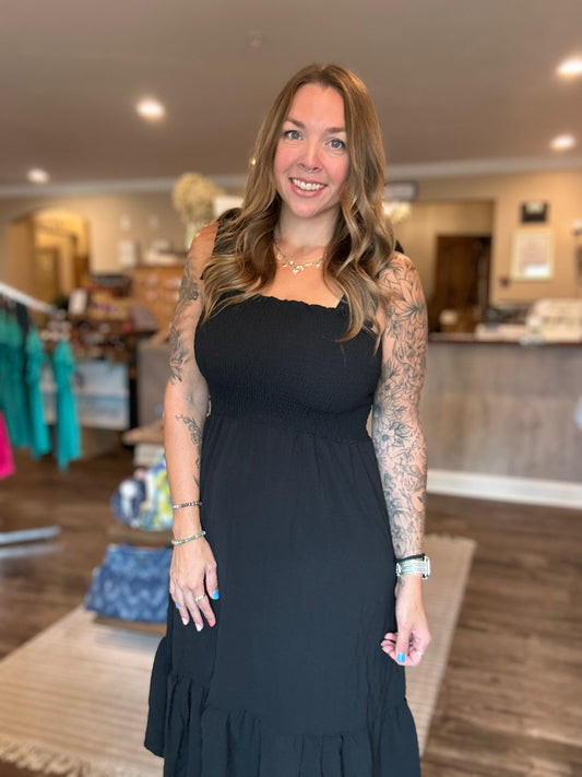 Black Smocked Dress