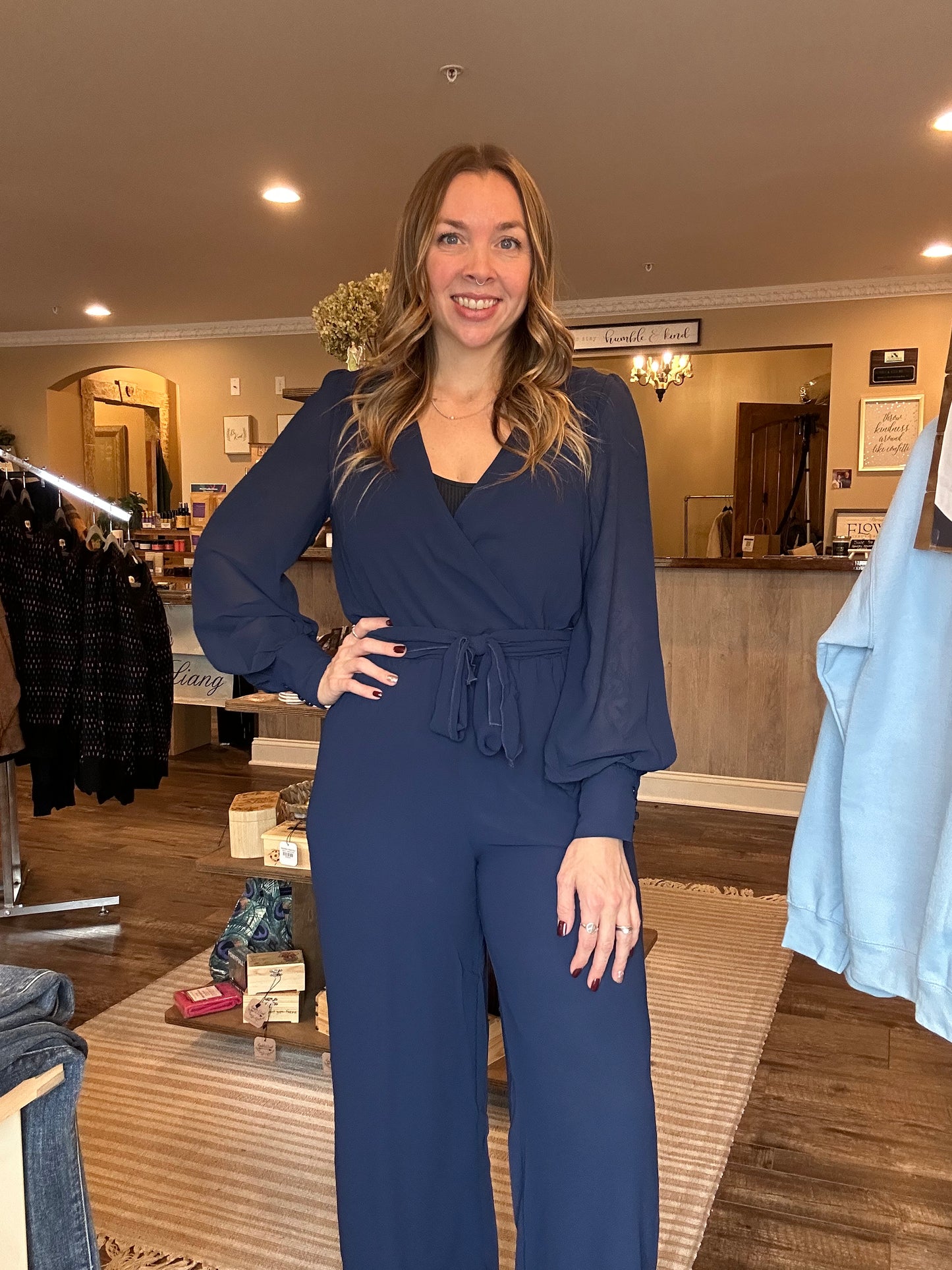 Classic Navy Jumpsuit *ALL SALES FINAL*