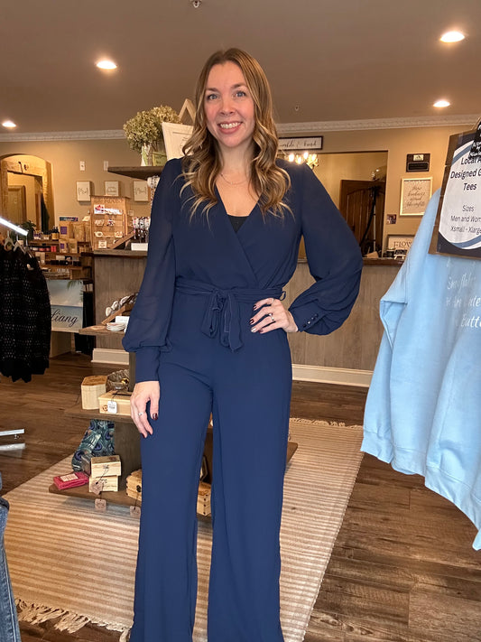 Classic Navy Jumpsuit *ALL SALES FINAL*