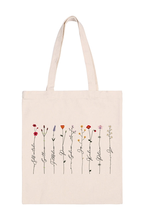 Floral Inspirational Tote