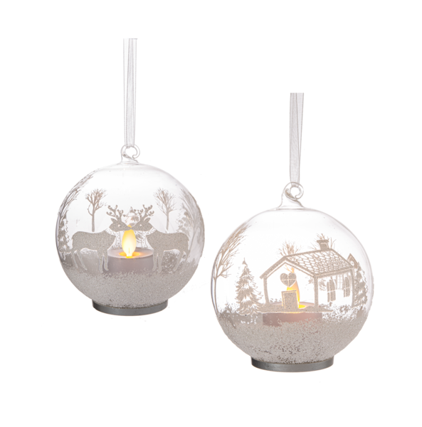 4" LED Reindeer Ornaments