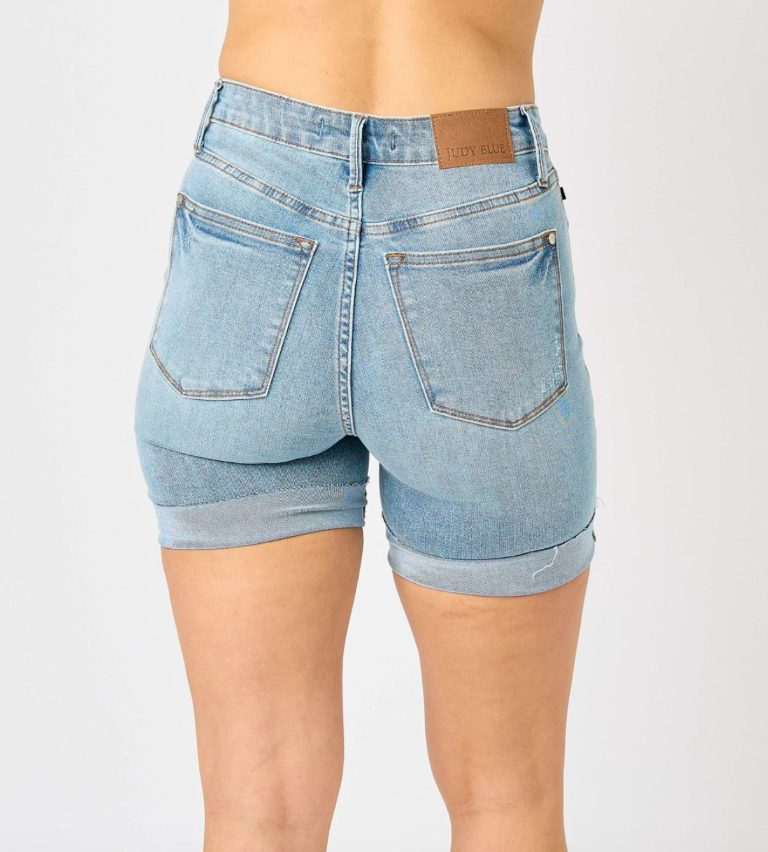Cool Denim Cuffed Shorts
