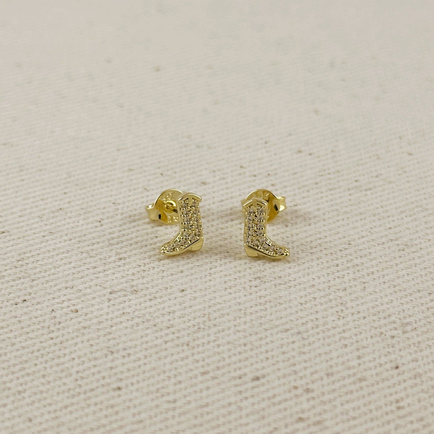 18k Gold Filled Mini Cowgirl Boot Earrings