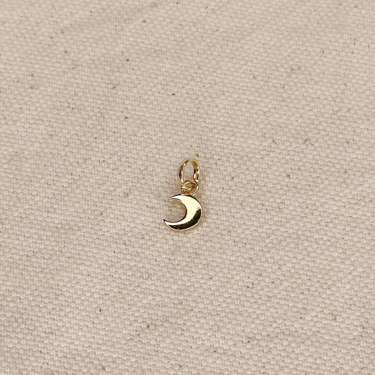 Mini Crescent Moon & 14" + extender 14" box chain