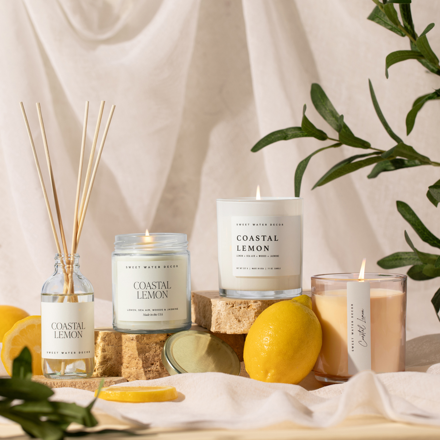 Coastal Lemon 9 oz Soy Candle