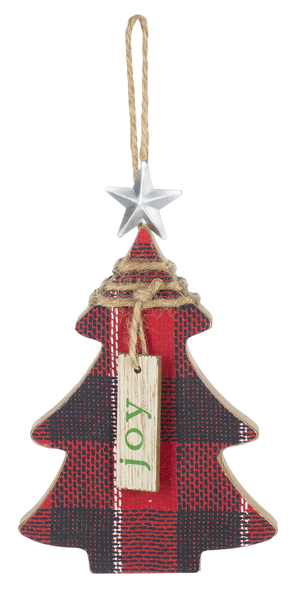 Holiday Plaid Christmas Tree Ornaments