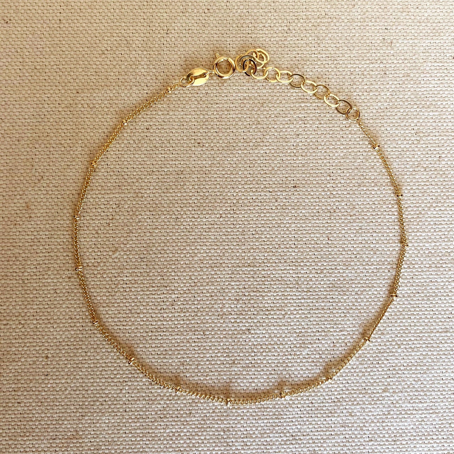 18k Gold Filled Satellite Chain Anklet
