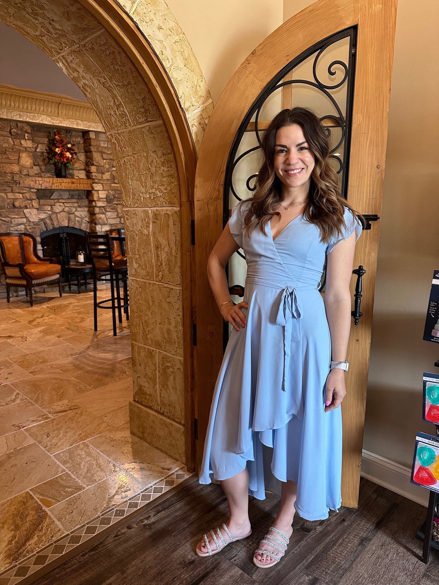 Spring Blue High Low Dress *ALL SALES FINAL*