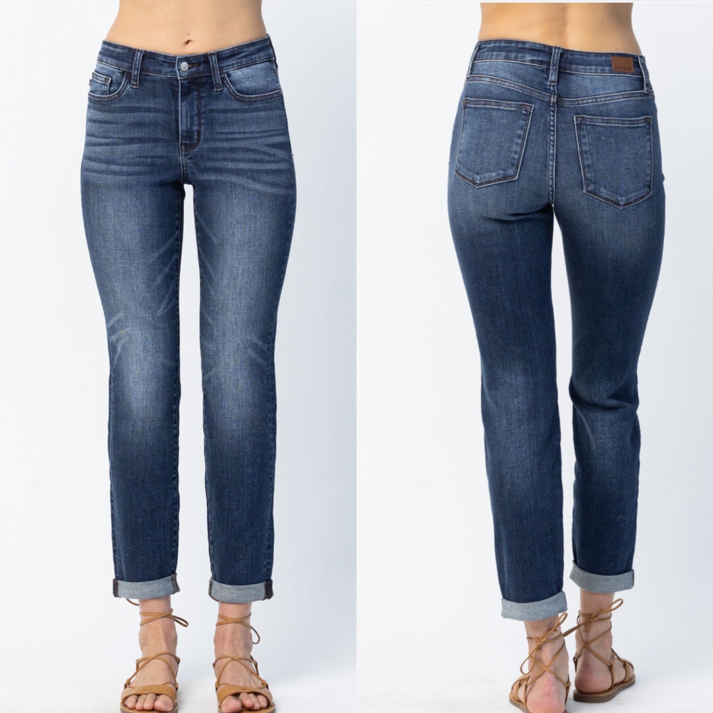 Judy Blue Cuffed Slim Fit Jeans