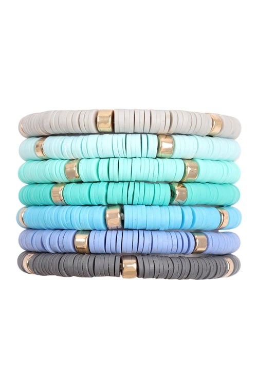 Aqua Marine Bali Layering Bracelets