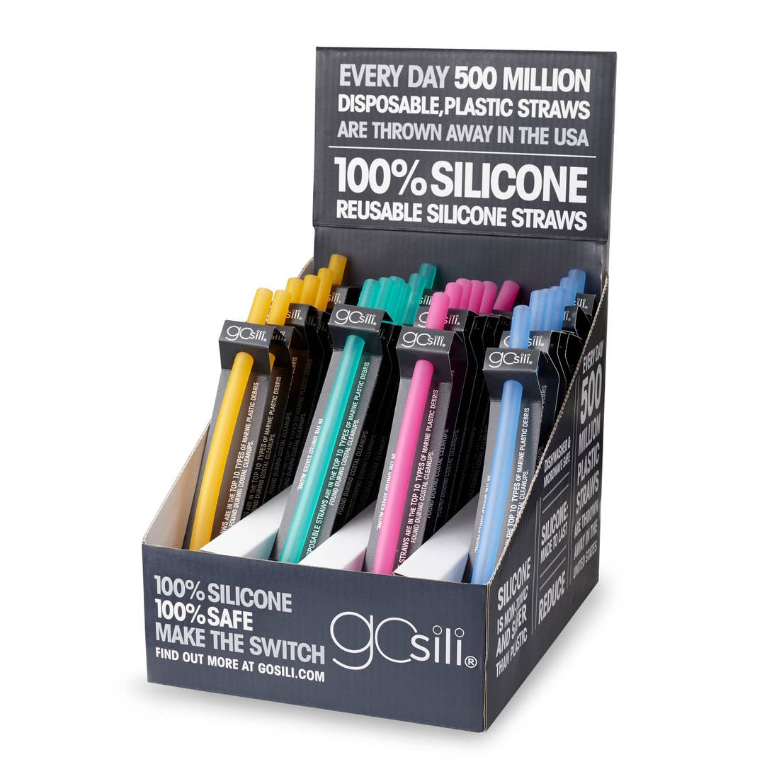 We love stainless steel straws as much as the next person, but we don't love banging them against our teeth. Gosili's silicone straws are nontoxic, flexible & safe for teeth. Standard Size straws are perfect for up to a 16oz cup! 100% European-grade silicone. BPA, BPS, phthalate, PVC, and lead free. Dishwasher safe.