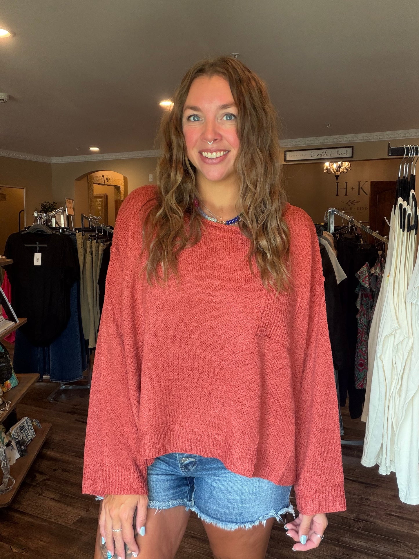 Rust Oversized Sweater