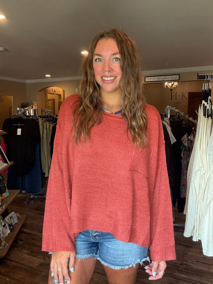 Rust Oversized Sweater