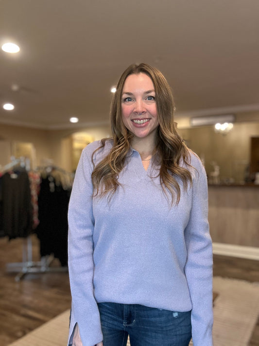 Lilac Collard Sweater