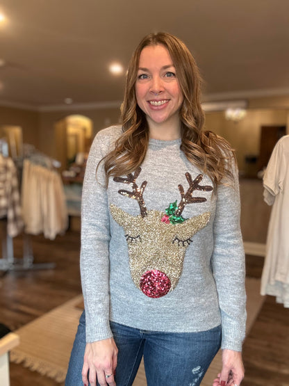Red Nosed Reindeer Sweater