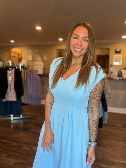 Light Blue Midi Dress