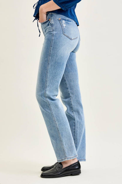 HW Tummy Control Contrast Wash Straight