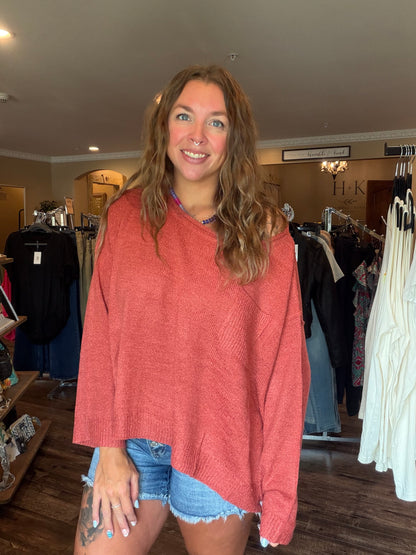 Rust Oversized Sweater