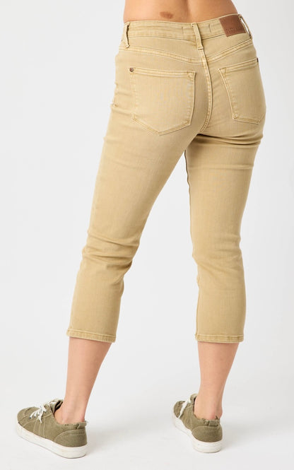 Alexandria Khaki Judy Blue Capri