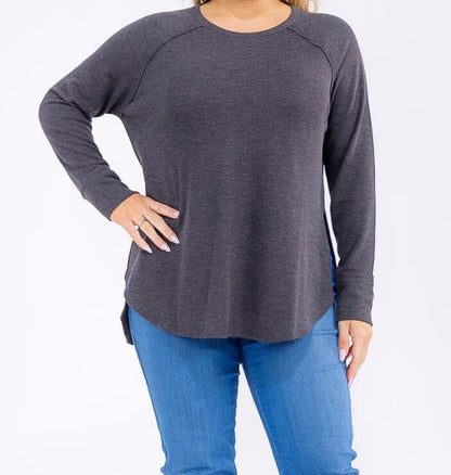 Curvy Grey Everyday Top