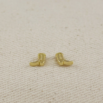 18k Gold Filled Mini Cowgirl Boot Earrings
