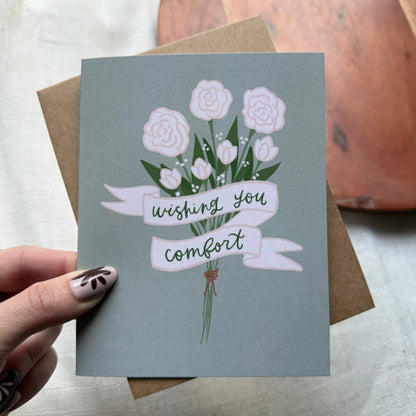 "Wishing you comfort" Sympathy Card