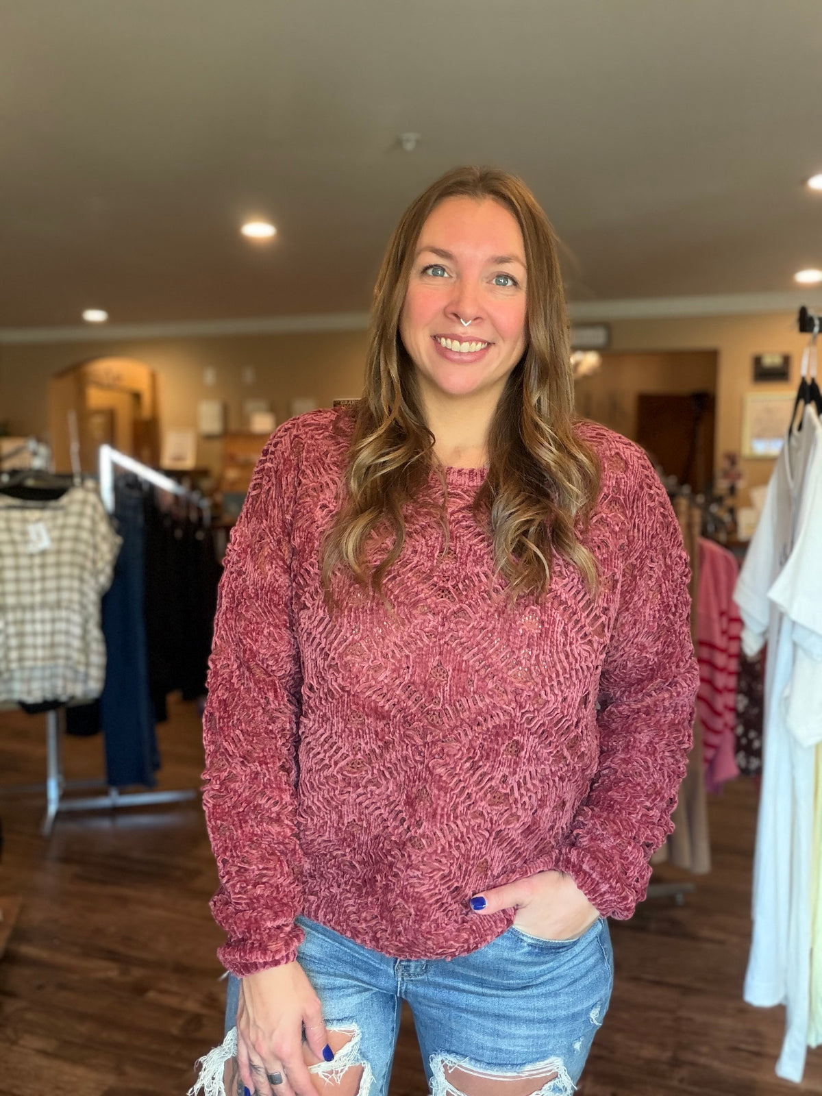Brick Detailed Sweater