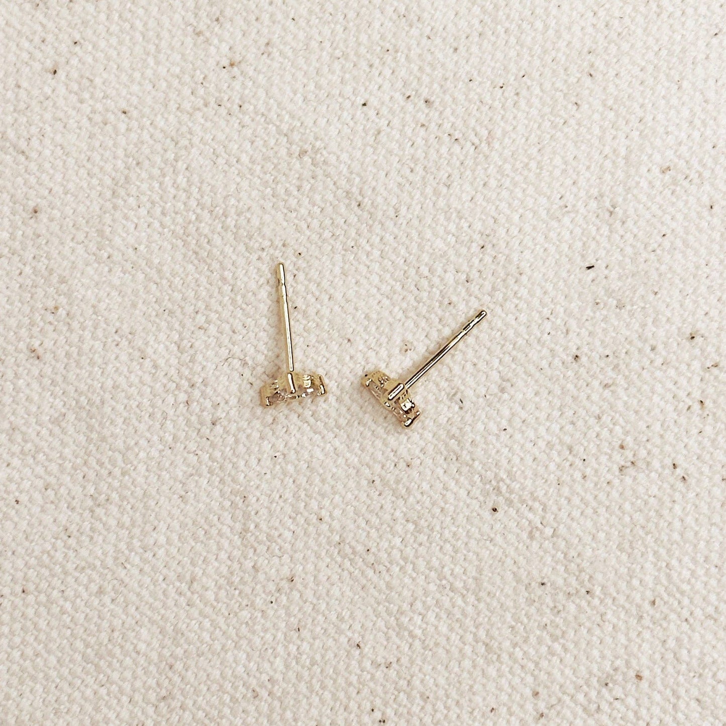 Mini Flower CZ Stud Earrings